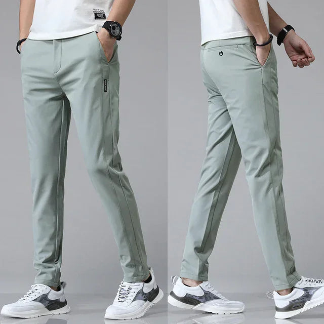 Stretch Slim Straight Casual Pants High Quality - RYVOR
