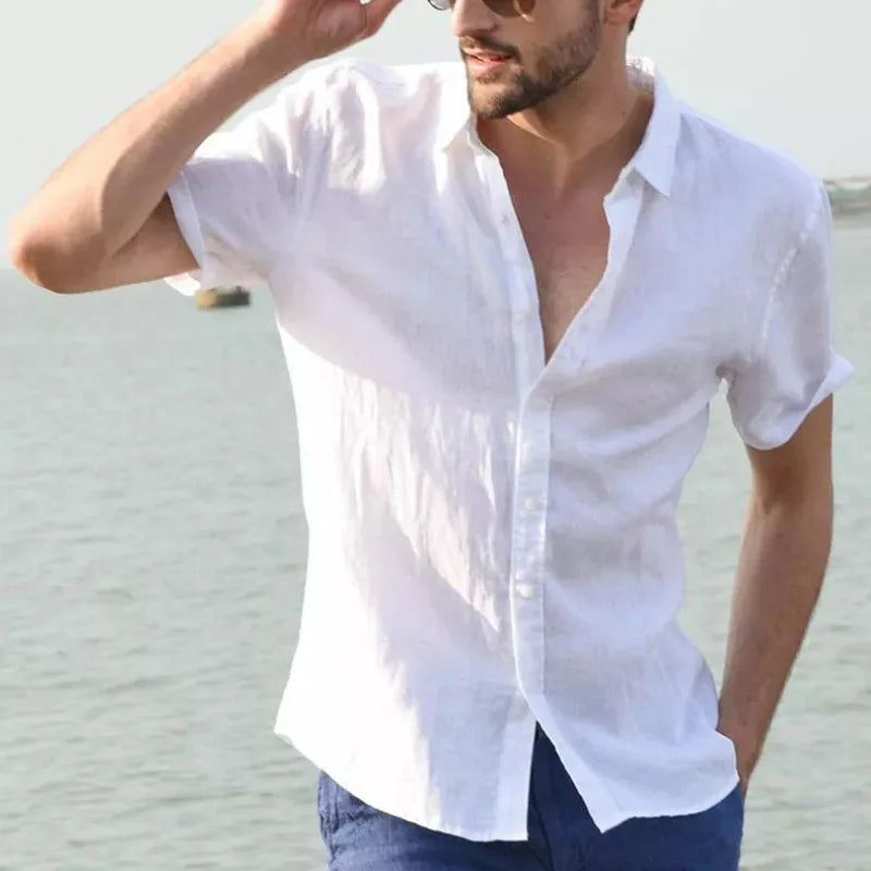 Summer Cotton Linen Shirts Casual - RYVOR