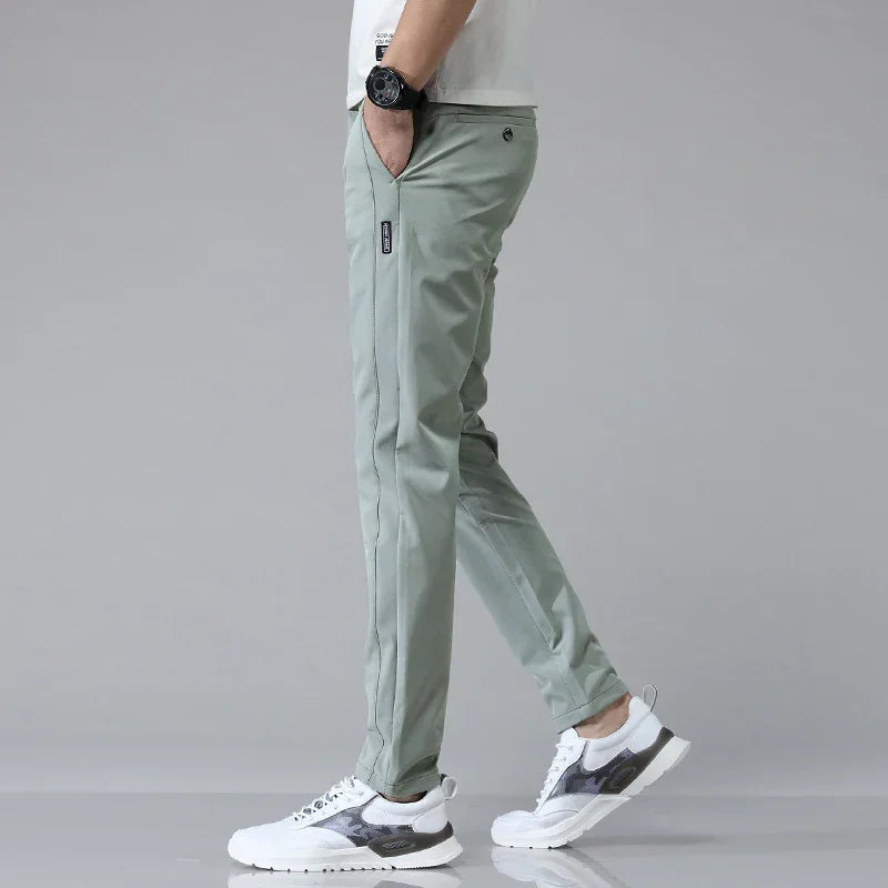 Stretch Slim Straight Casual Pants High Quality - RYVOR