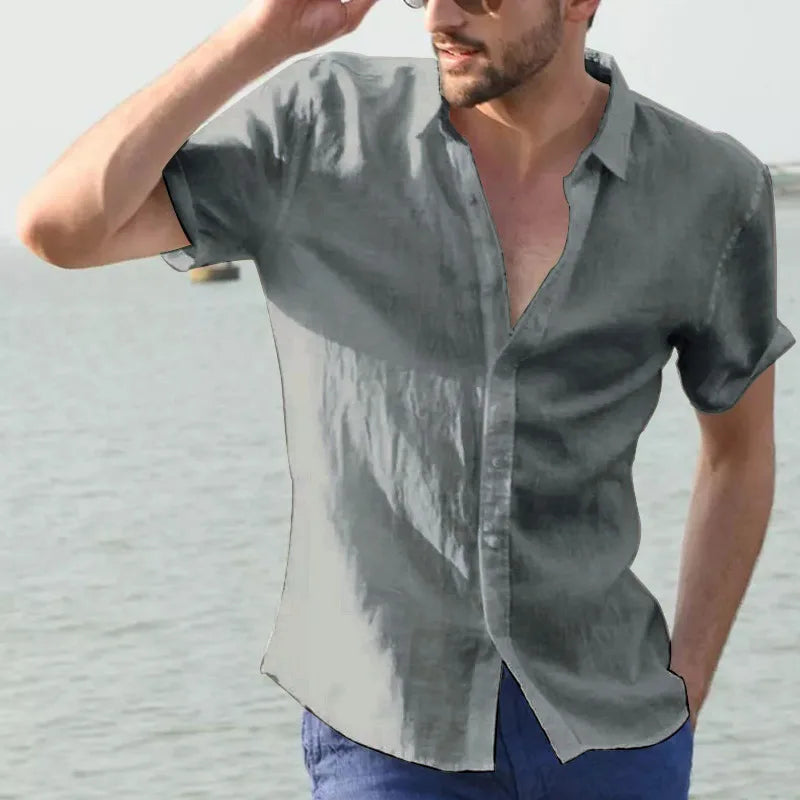 Summer Cotton Linen Shirts Casual - RYVOR